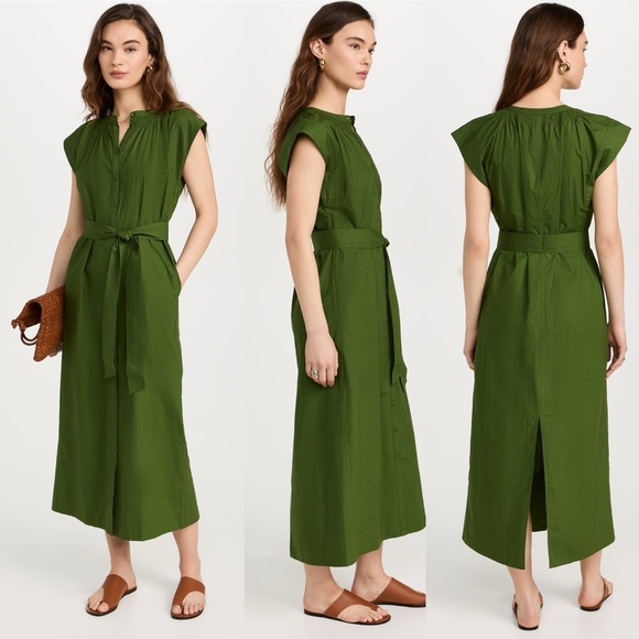 Apiece Apart Mirada Tank Dress Green Jardin Maxi Dress Size 2 $425 - Picture 1 of 10
